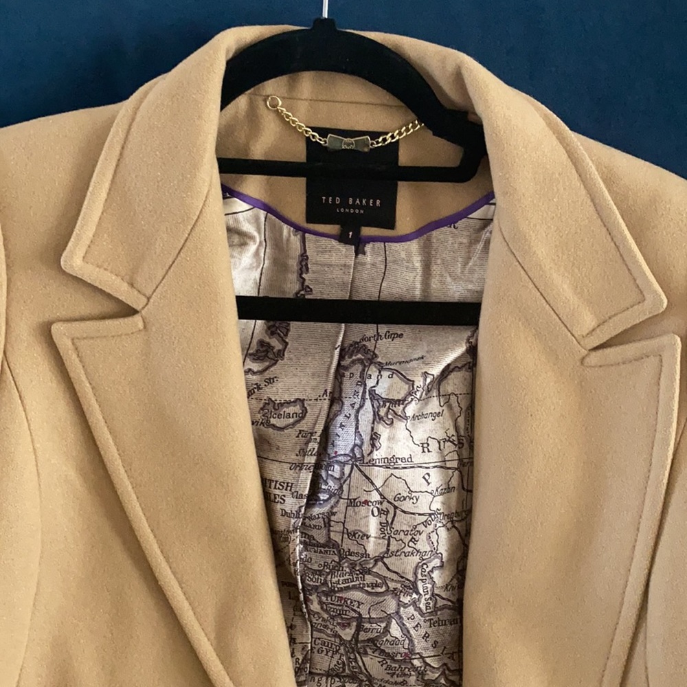 Ted Baker Camel Wool Trench